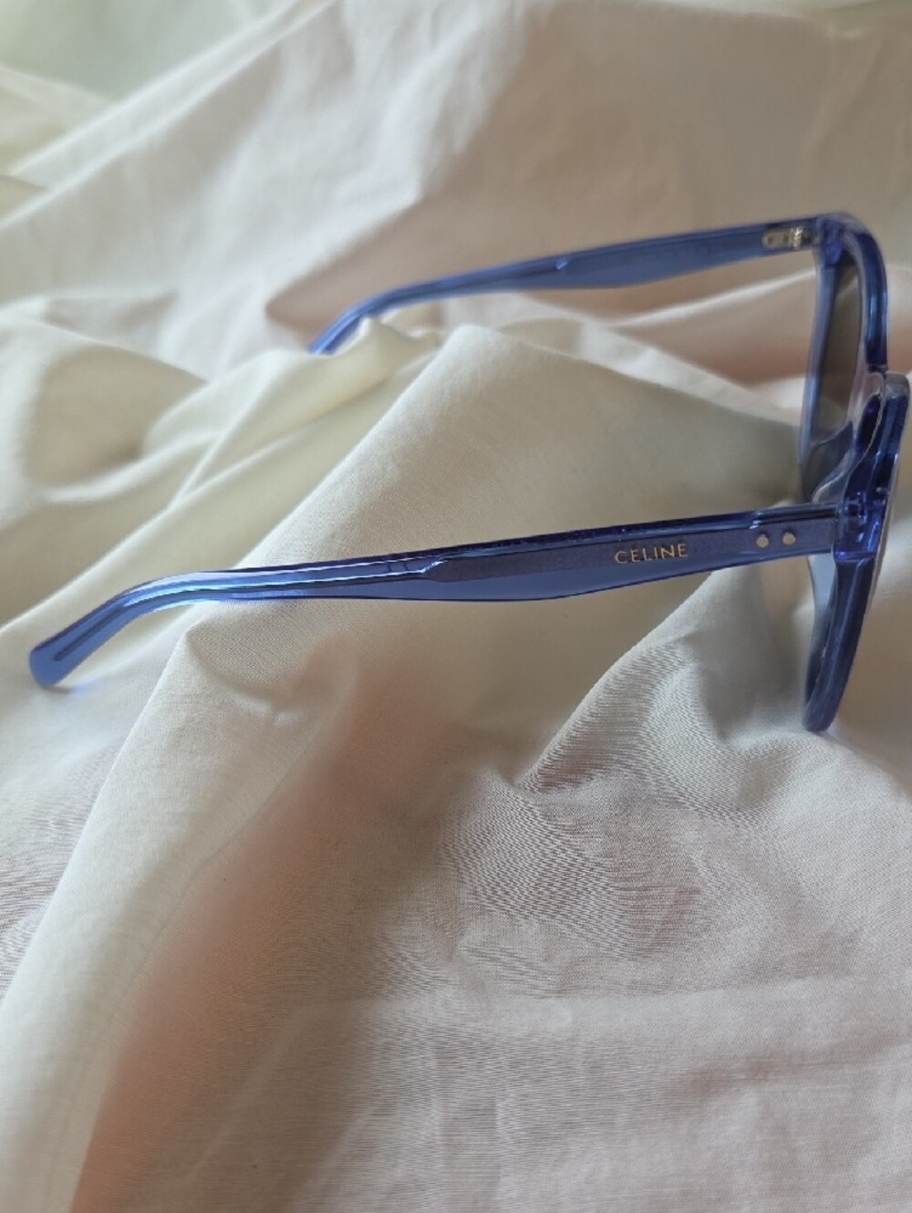 CELINE Blue Acetate Cat-Eye Sunglasses - Picture 2 of 8